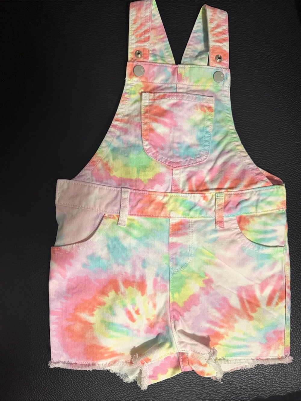 The Children's Place Pastel Tie-Dye Short Overalls